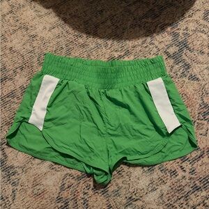 JoyLab Bright Green Athletic Shorts with White Trim